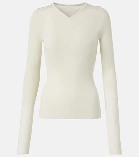 Khaite Tania ribbed-knit wool-blend top 1