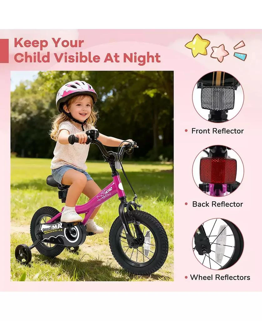 Mecale 12-Inch Kids Bike with Removable Training Wheels-Brave Hero 8