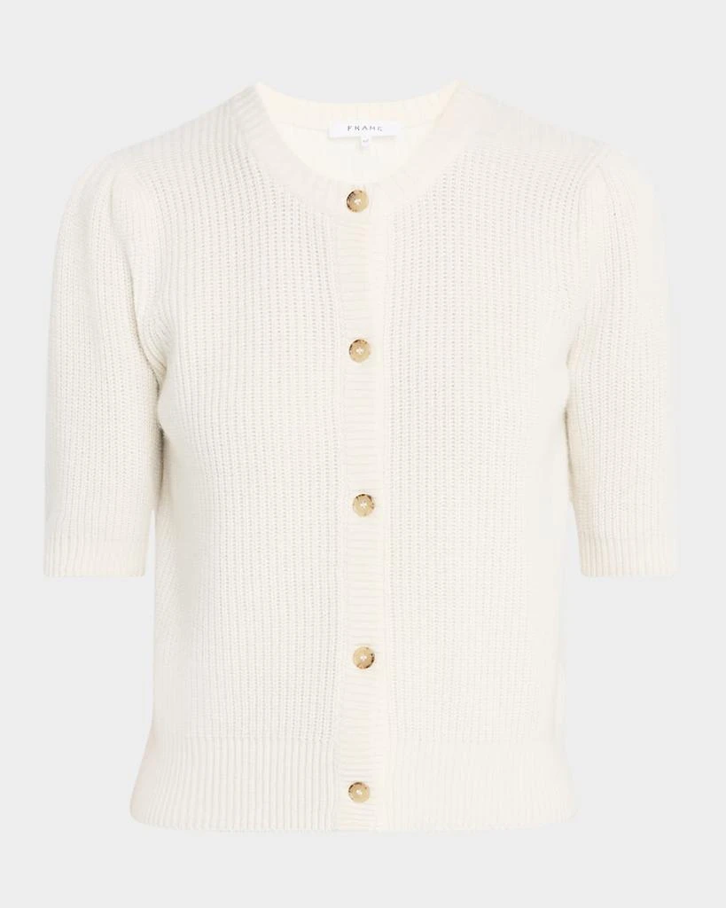 FRAME Shrunken Short-Sleeve Cardigan 1