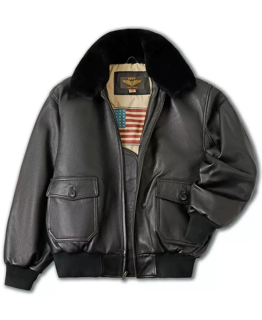 Landing Leathers Men
s G-1 Leather Flight Bomber Jacket