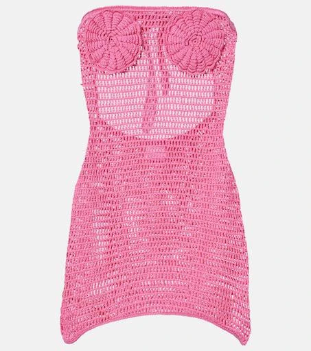 ANNA KOSTUROVA Camellia crochet cotton minidress 1