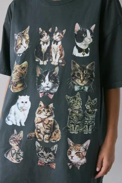 Kimchi Blue Kimchi Blue Cat Graphic T-Shirt Dress 3
