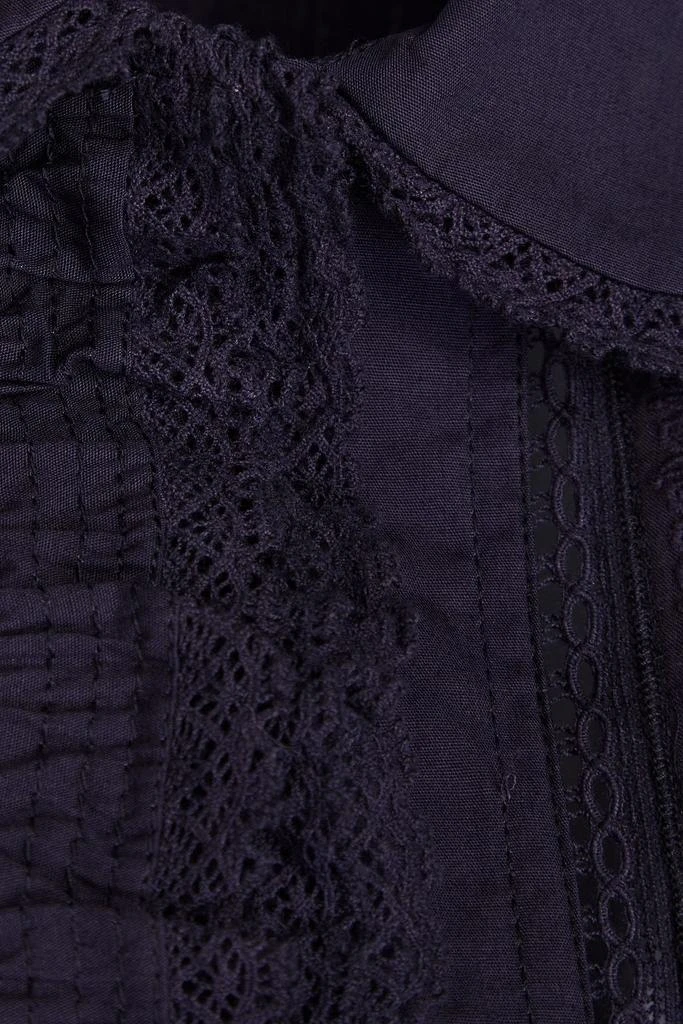 ANTIK BATIK Diane ruffled broderie anglaise-trimmed cotton-poplin blouse 4