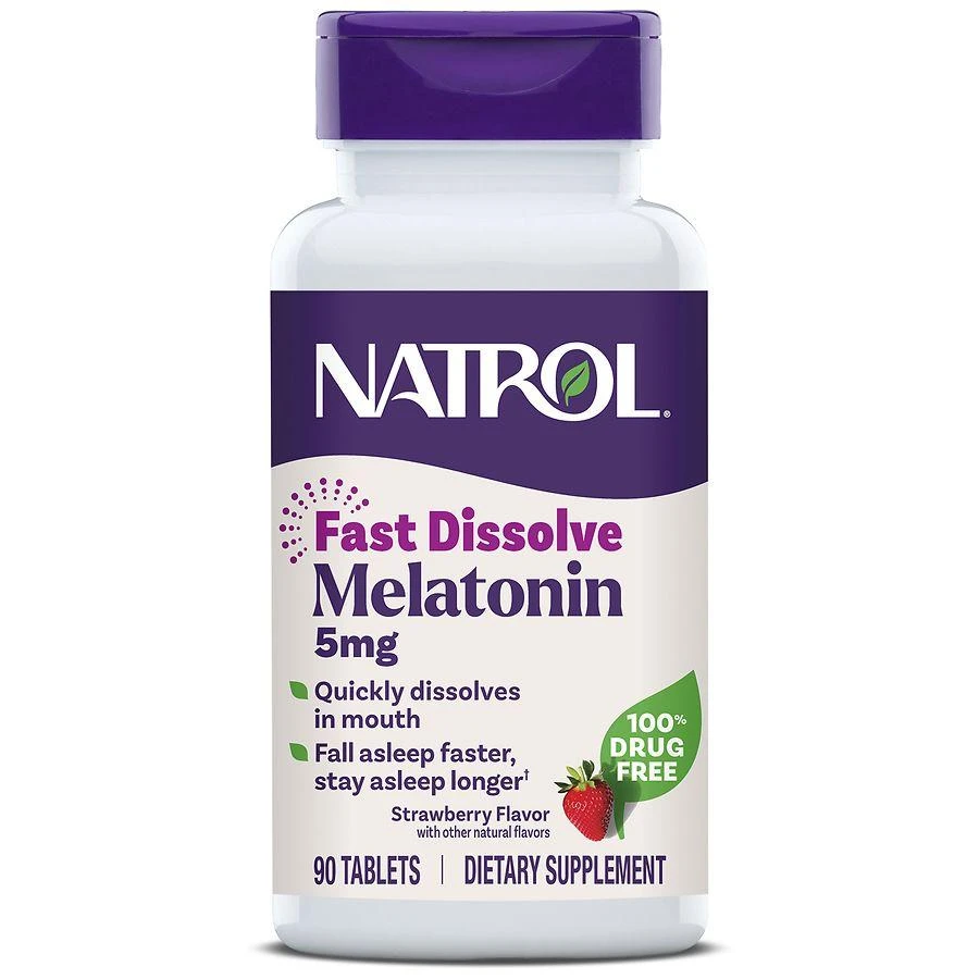 Natrol 5mg Fast Dissolve Melatonin Tablets Strawberry 1