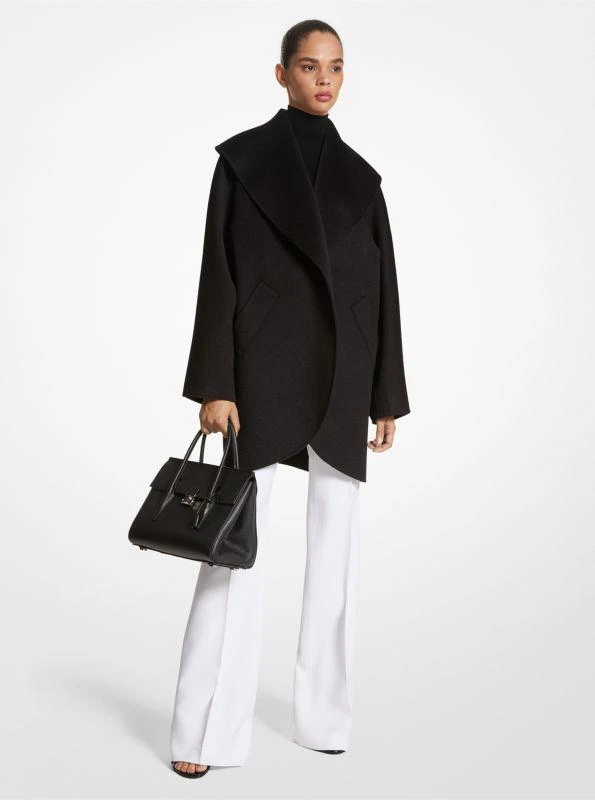 Michael Kors Double Faced Wool Melton Clutch Coat 1