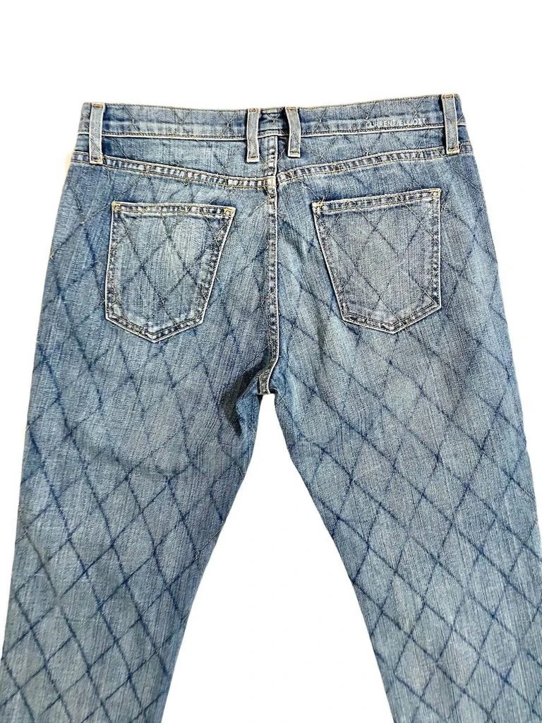 Current Elliott Women's The Fling Quilted Ankle Relaxed Skinny Jean In Blue 4
