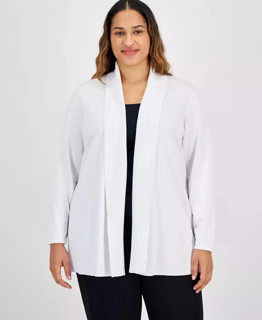 JM Collection Plus Size Open-Front Cardigan Sweater, Created for Macy's 1