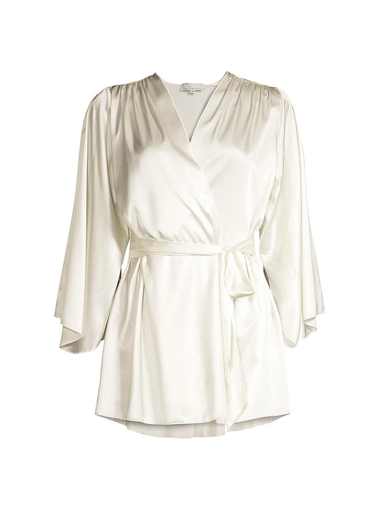 Fleur du Mal Satin Short Robe
