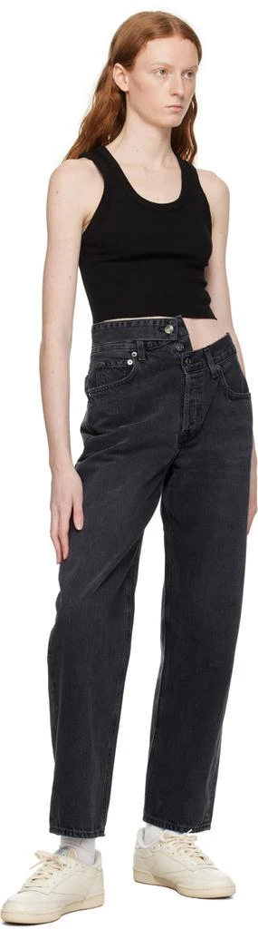 AGOLDE Black Broken Waistband Jeans 4