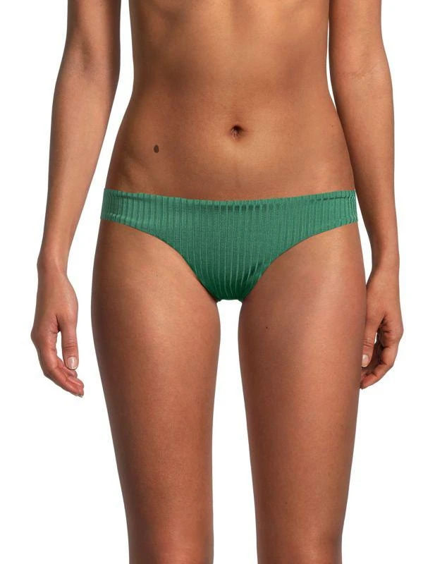 PilyQ Ruched Low-Cut Bikini Bottom 1