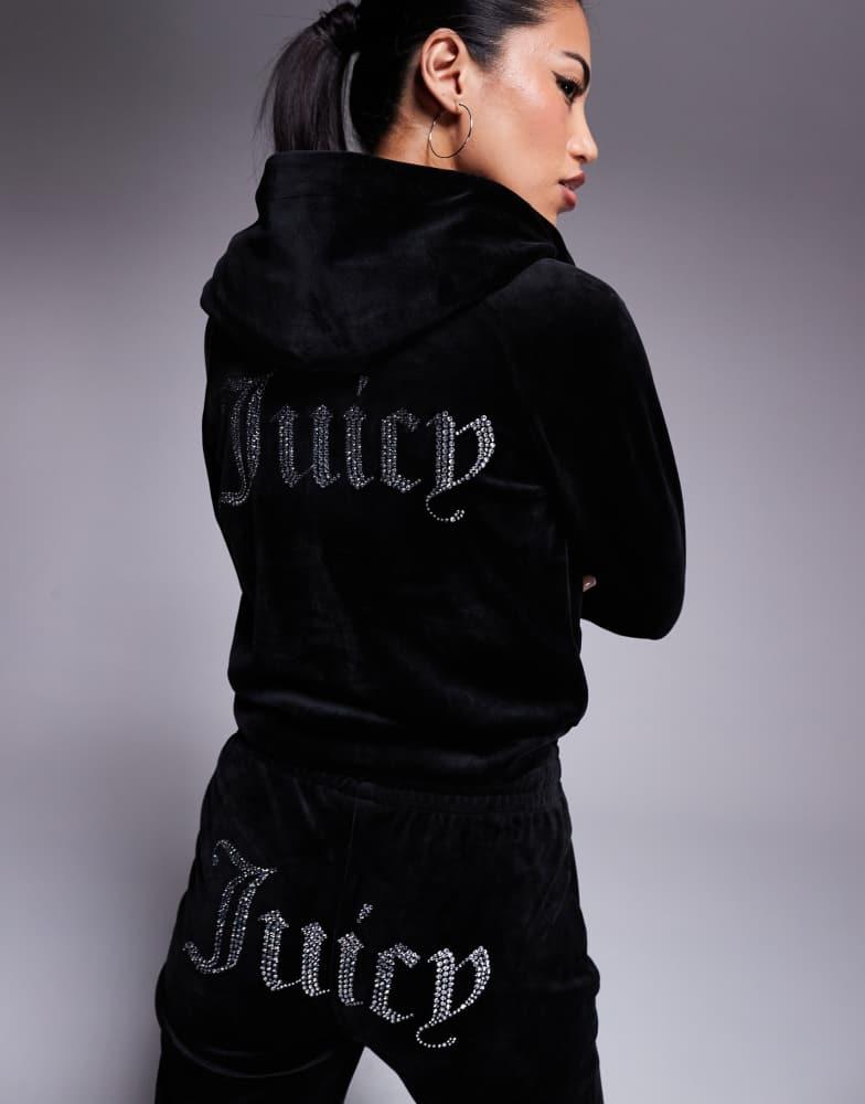 トップス Juicy Couture Velour Zip Through Hoodie Juicy Couture Juicy Couture velour zip through hoodie co-ord in
