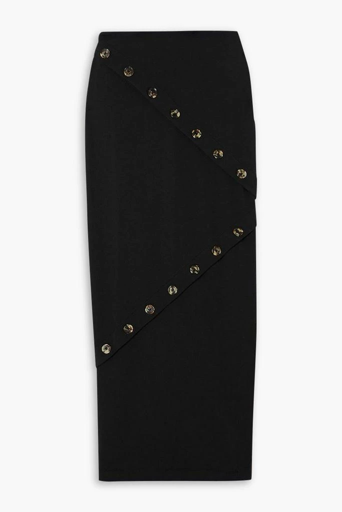 A.W.A.K.E. Mode Button-embellished  cotton-jersey maxi skirt 1