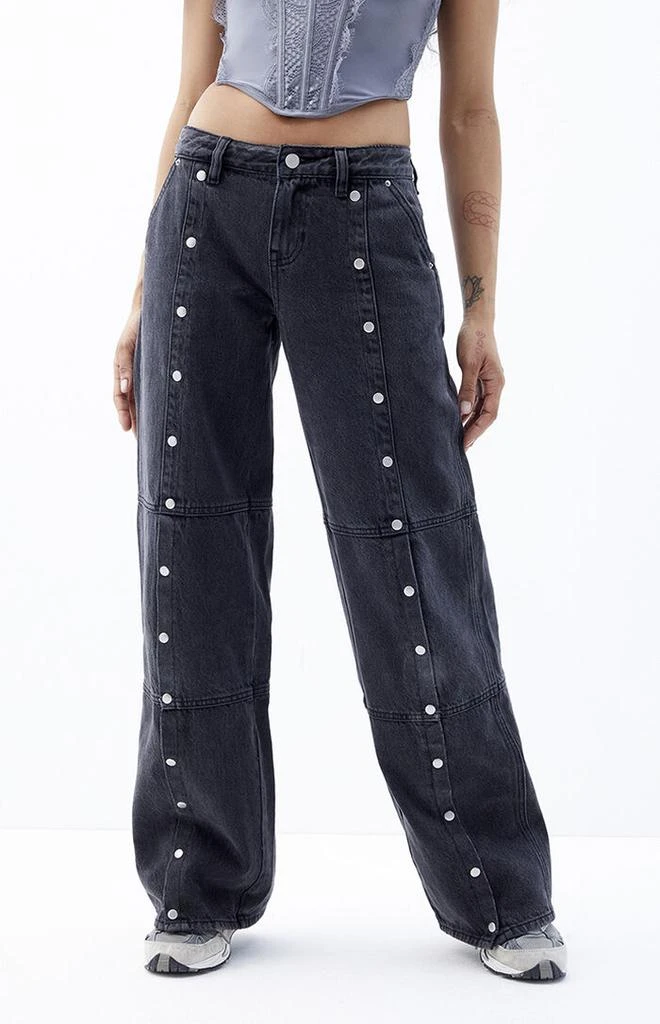 PacSun Casey Black Low Rise Seam Baggy Jeans 3