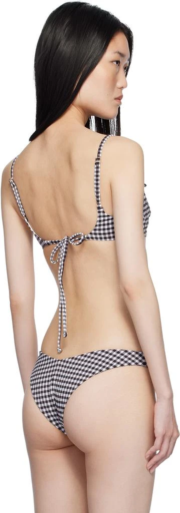 Frankies Bikinis Black & White Cola Gingham Underwire Bikini Top 3