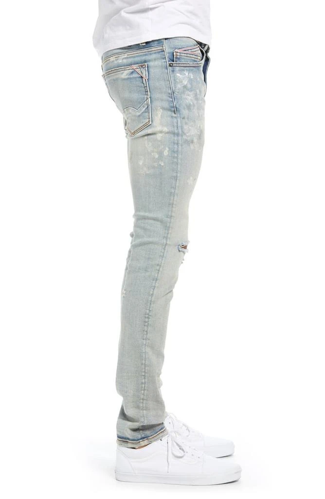 Cult of Individuality Punk Destroyed Paint Splatter Super Skinny Jeans 3