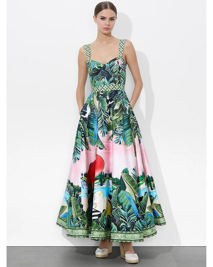 Alice + Olivia Fia Structured Bustier Palm Beach Dress 3
