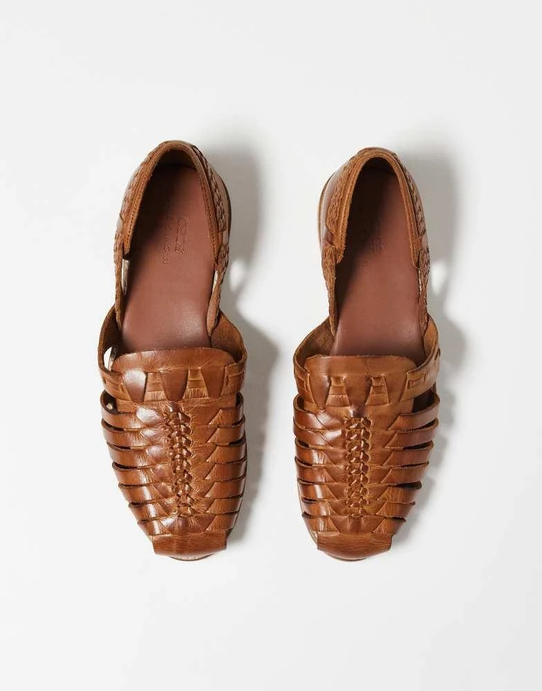 ASOS ASOS DESIGN fisherman sandals in tan leather 1