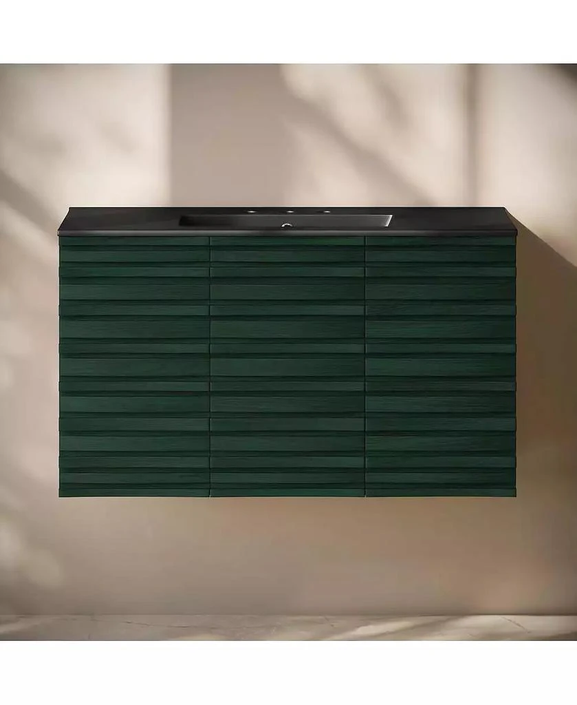 Swiss Madison 36" MDf 3-Hole Widespread Sink Top Wall-Mounted Bathroom Vanity 5