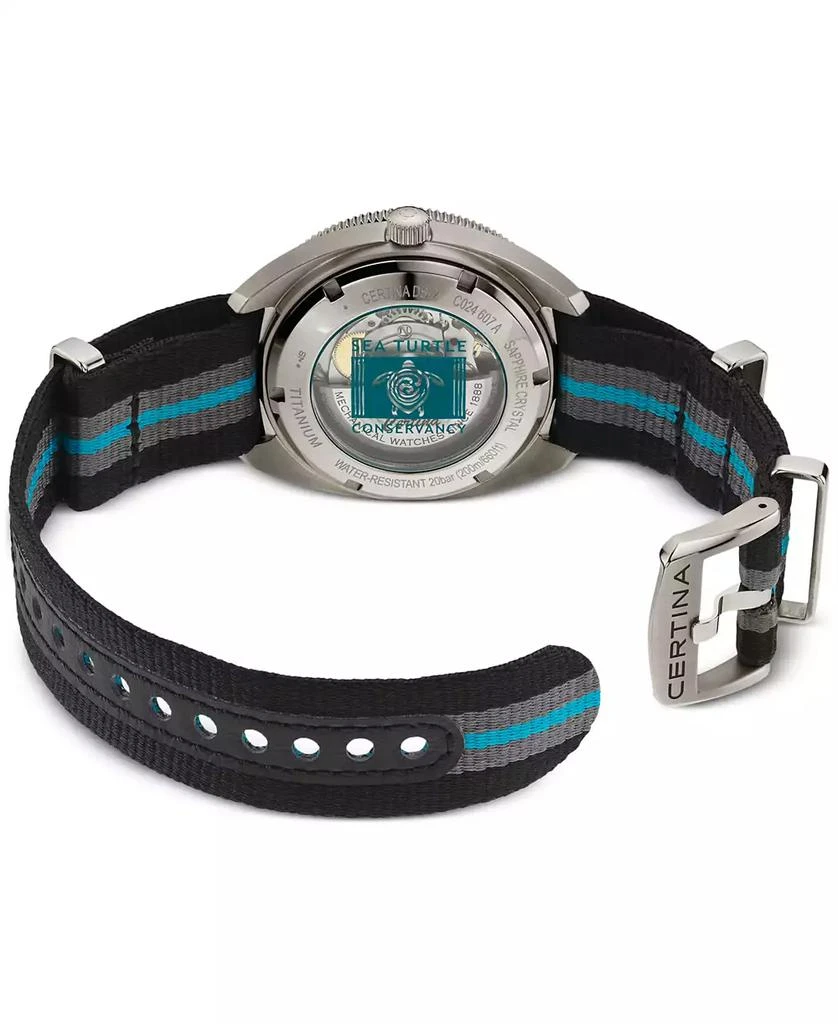 Certina Men's Swiss Automatic DS-2 Striped Synthetic Strap Watch 41mm 4