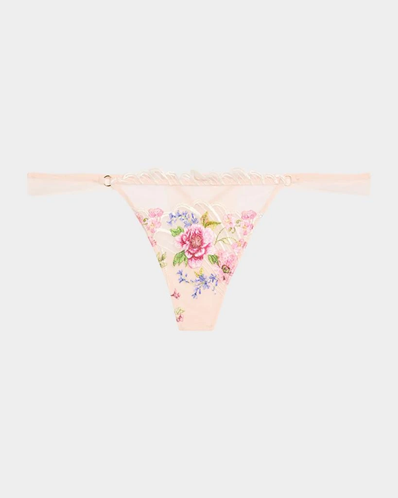 Lise Charmel Libertine en Fleurs Embroidered Tulle G-String 1