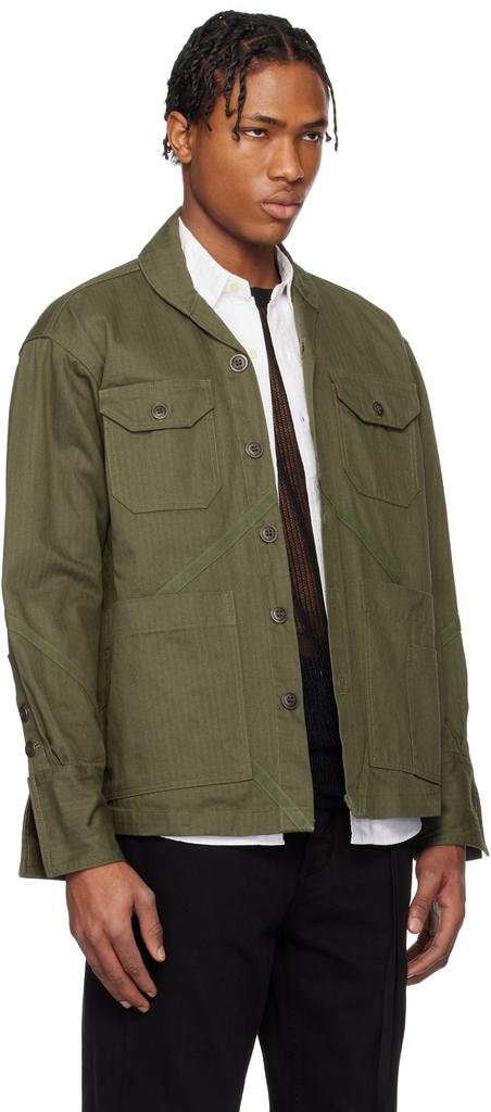 Greg Lauren Khaki Army Boxy Jacket