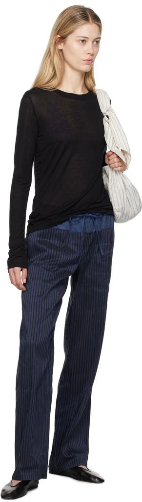 Baserange Black Bamboo Lyocell Long Sleeve T-Shirt 4