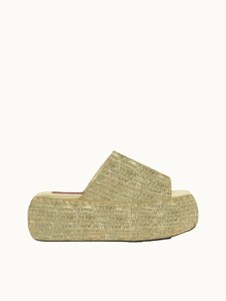 Simon Miller Metallic Raffia Cloudy Platform In Gold/natural 1