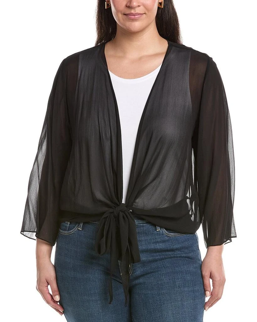 Eileen Fisher EILEEN FISHER Plus Silk Wrap Jacket