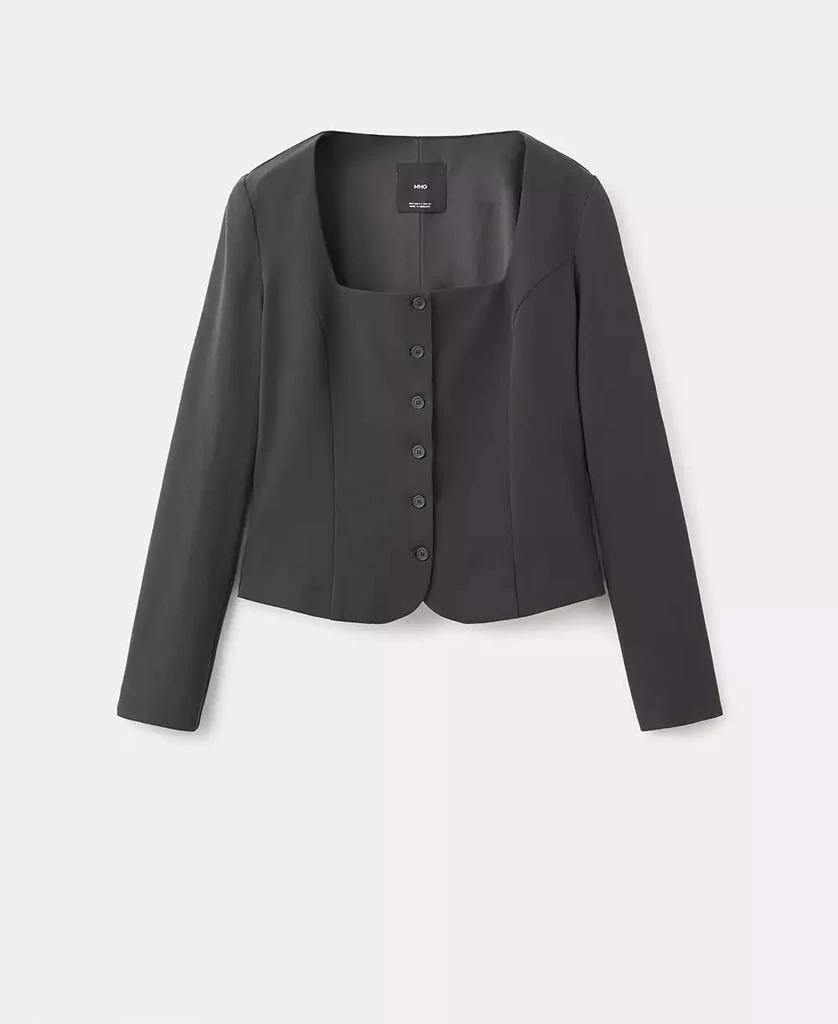 Mango Women's Tailored Cropped Blazer 6
