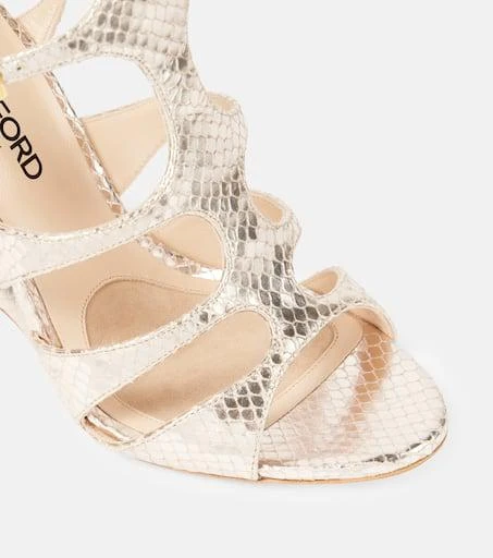 Tom Ford Cage snake-effect leather sandals 5