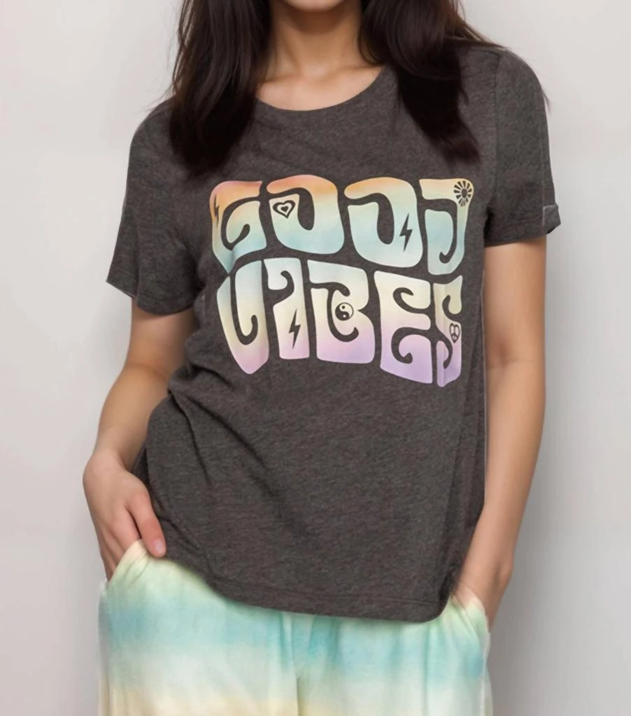 PJ Salvage Pj Salvage - Gradient Good Vibes Tee 1