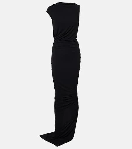 Rick Owens Eva draped jersey maxi dress 1