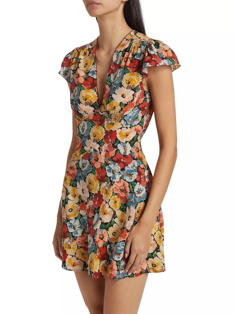 DÔEN Dianne Floral Silk Minidress 4