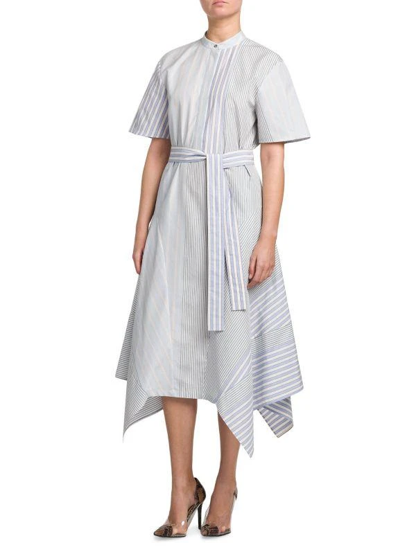 Stella McCartney Belted Mixed-Stripe Midi Shirtdress 3