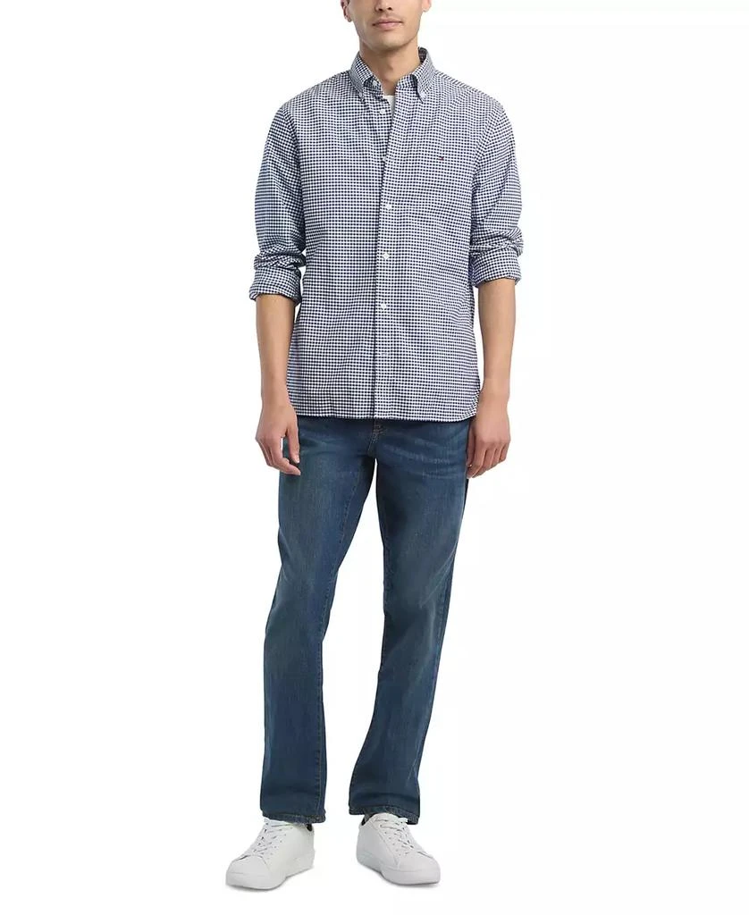 Tommy Hilfiger Men's Gingham Long Sleeve Button-Down Oxford Shirt 4