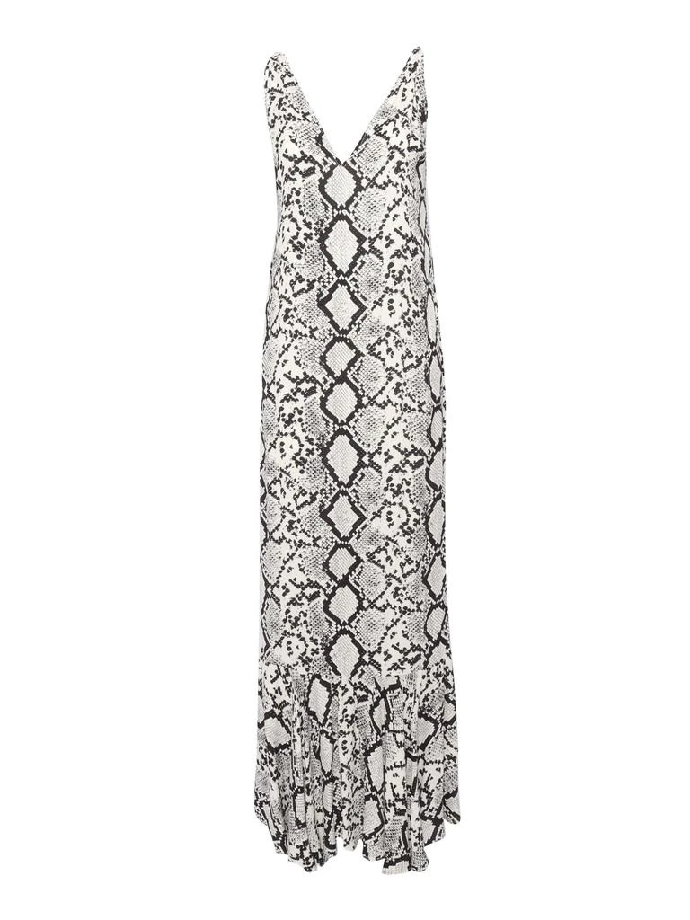 ELISABETTA FRANCHI Long Python Pattern Dress 1