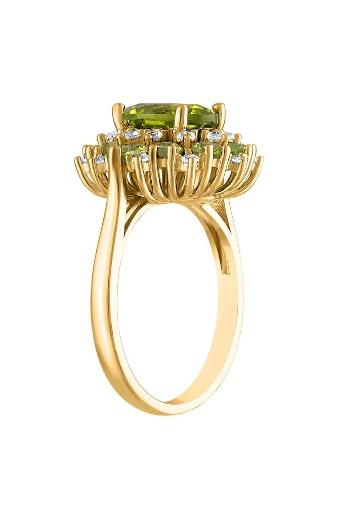 FZN 14K Gold Over Silver Peridot Ring 2