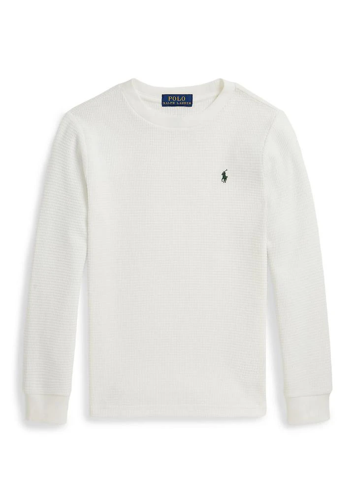 Ralph Lauren Boys 2-7 Waffle-Knit Cotton Long-Sleeve T-Shirt