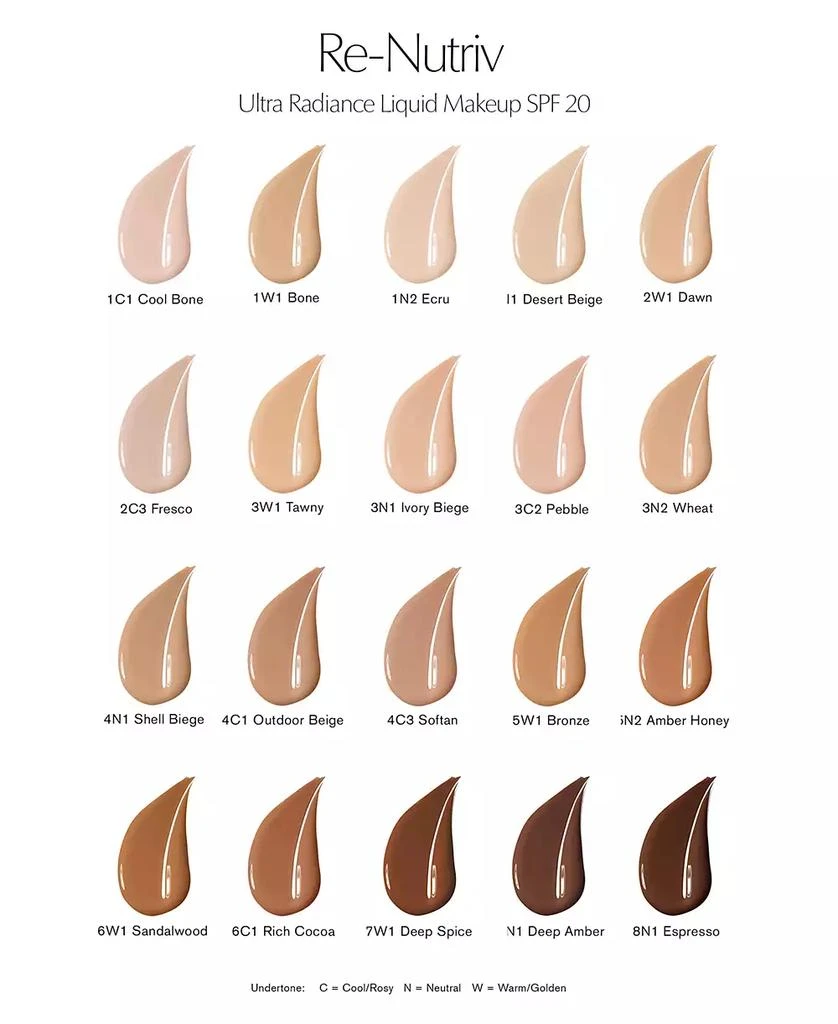 Estée Lauder Re-Nutriv Ultra Radiance Liquid Foundation SPF 20 9