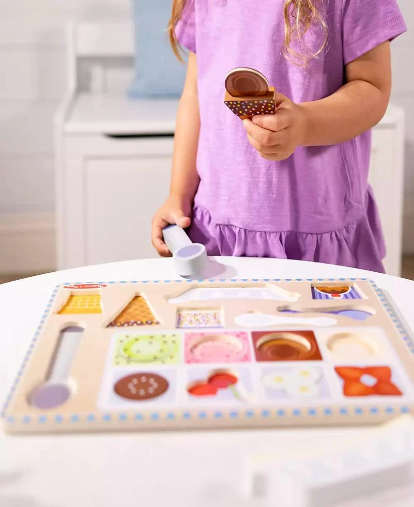 Melissa & Doug Melissa & Doug Wooden Magnetic Ice Cream Puzzle & Play Set 7