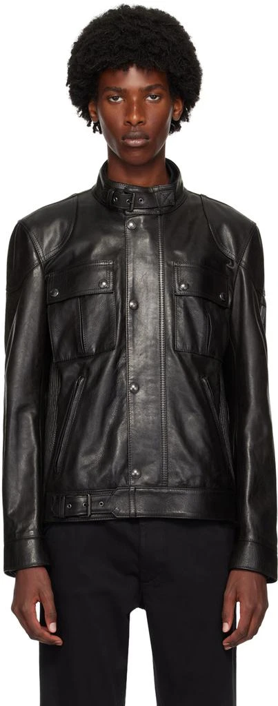 BELSTAFF Black Hand-Waxed Gangster Leather Jacket 1