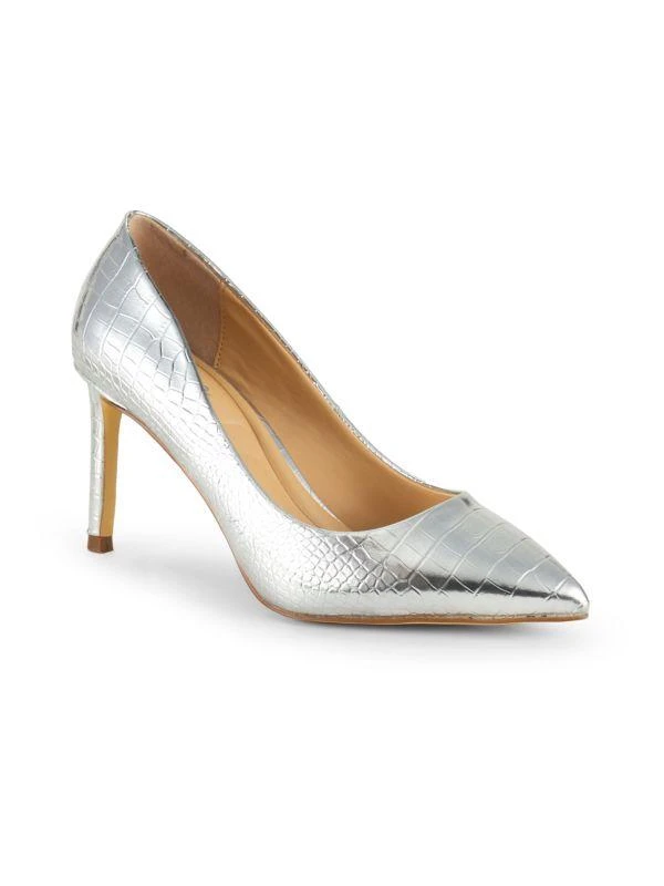 Charles David Metallic Croc Embossed Pumps 2