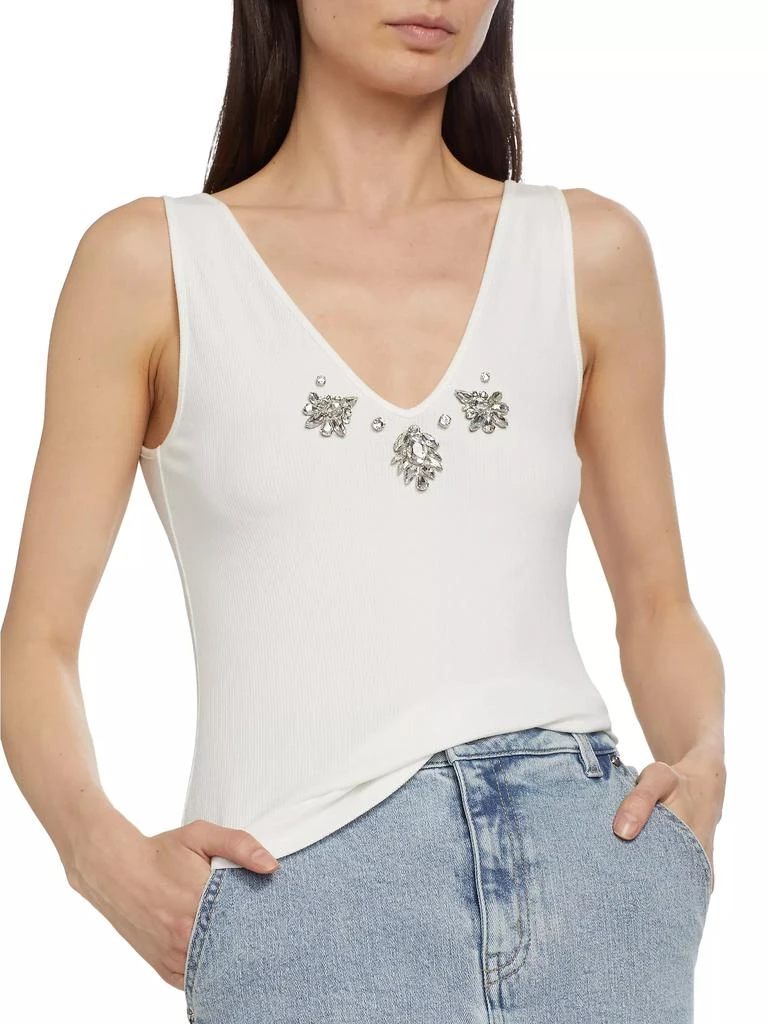 Generation Love Serafina Crystal-Embellished Rib-Knit Tank Top 6