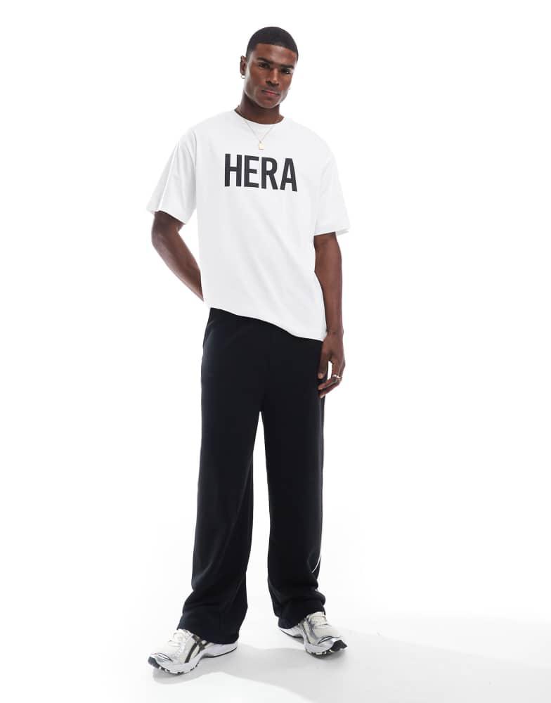 HERA Hera Mens label oversized t-shirt in white