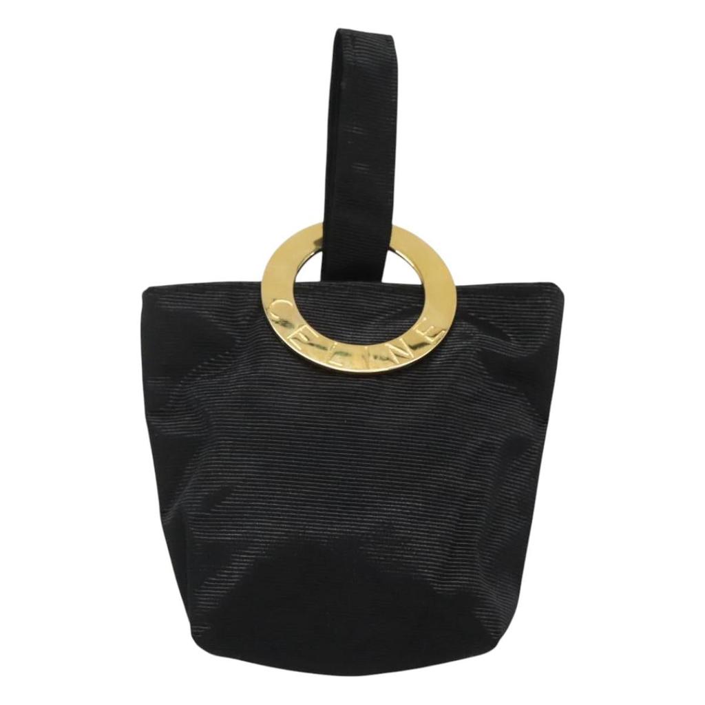 Celine Logo Du Cercle Nylon Clutch Bag (Pre-Owned)
