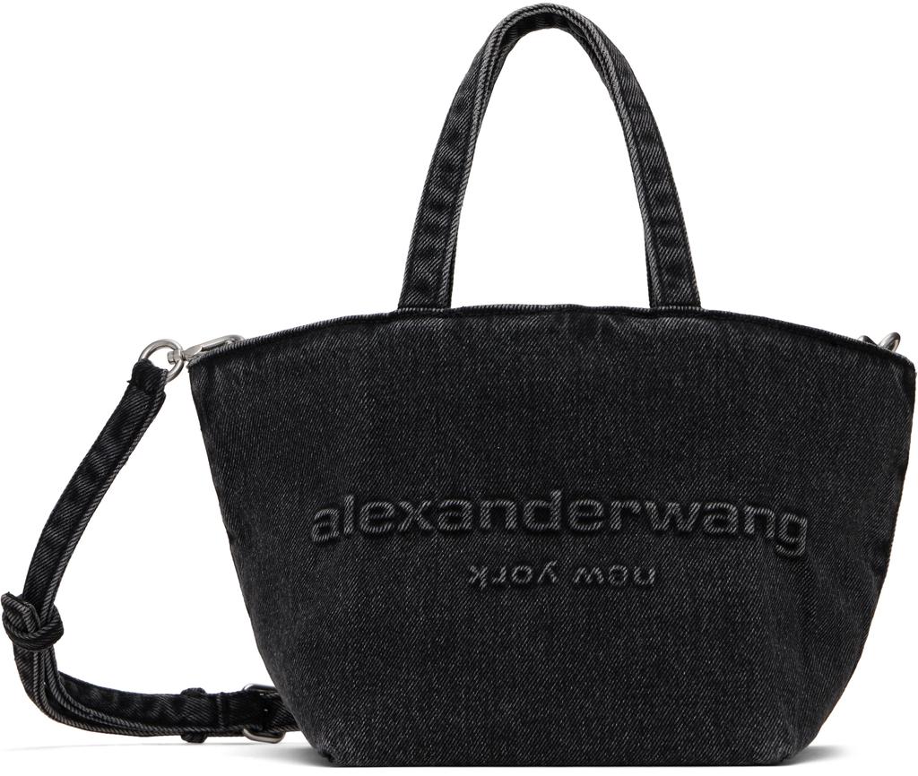 【Alexander Wang】パンチ ナイロンスモール トートバッグ Punch Tote Bag in Nylon Canvas in BLACK | alexanderwang®