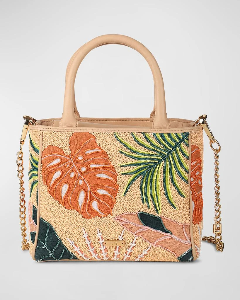 Rafe Tasha Plant Beaded Top-Handle Bag 5