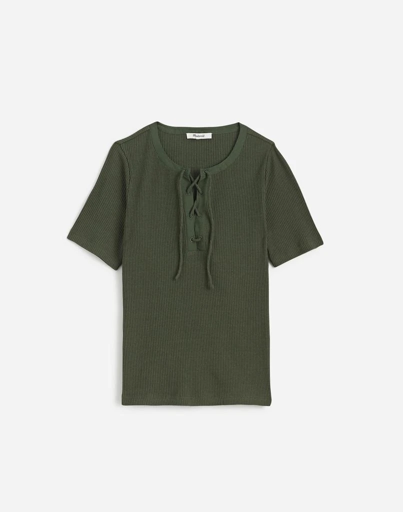 Madewell Ribbed Lace-Up Short-Sleeve Tee 6