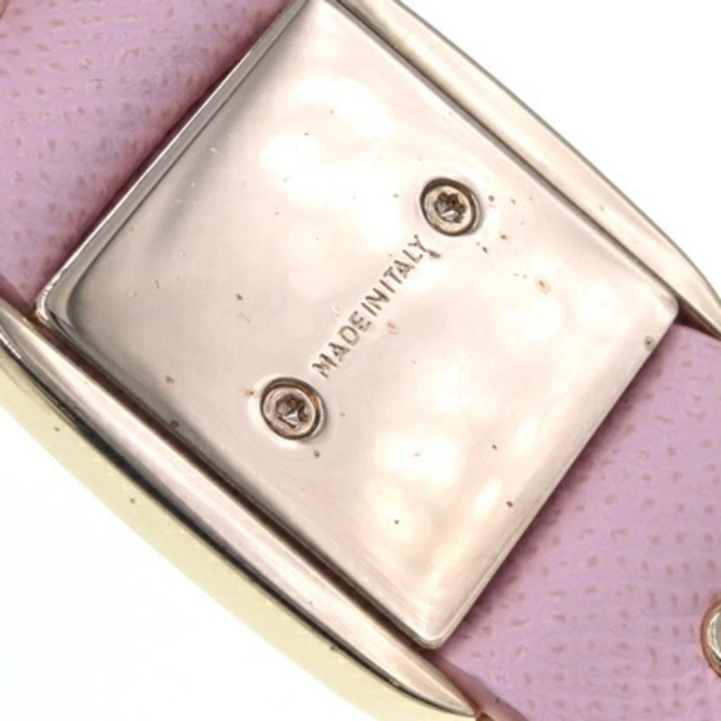 Salvatore Ferragamo gold pink Leather Metal Keyring (Pre-Owned) 4