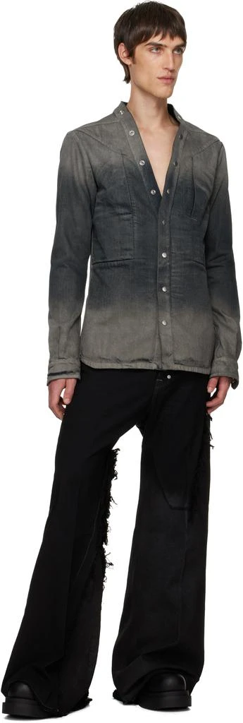 Rick Owens Gray Concordians Larry Fogpocket Denim Shirt 4